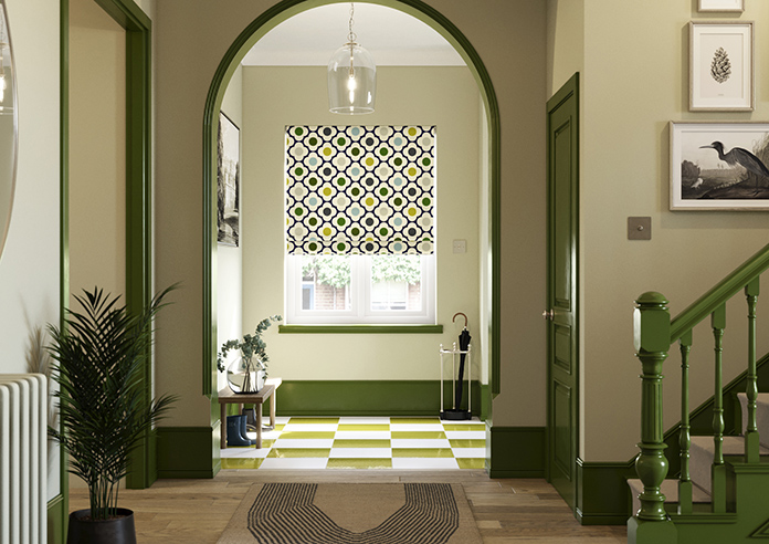 Orla Kiely Spot Flower, Blue Multi - Roman Blind - Image 3